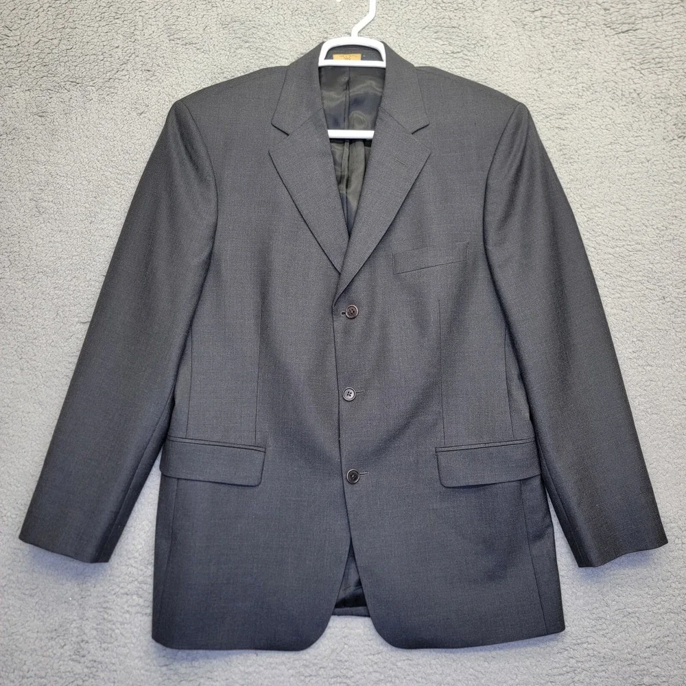 Brooks Brothers 346 Suit Jacket Mens 42R Gray Blazer Business Suit Separate